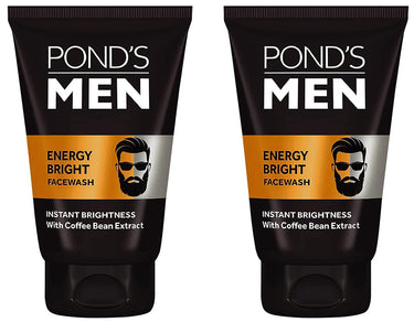 Pond's  Men Energy Bright Anti-Dullness Facewash With Coffee Bean, 100 g (Pack of 2)